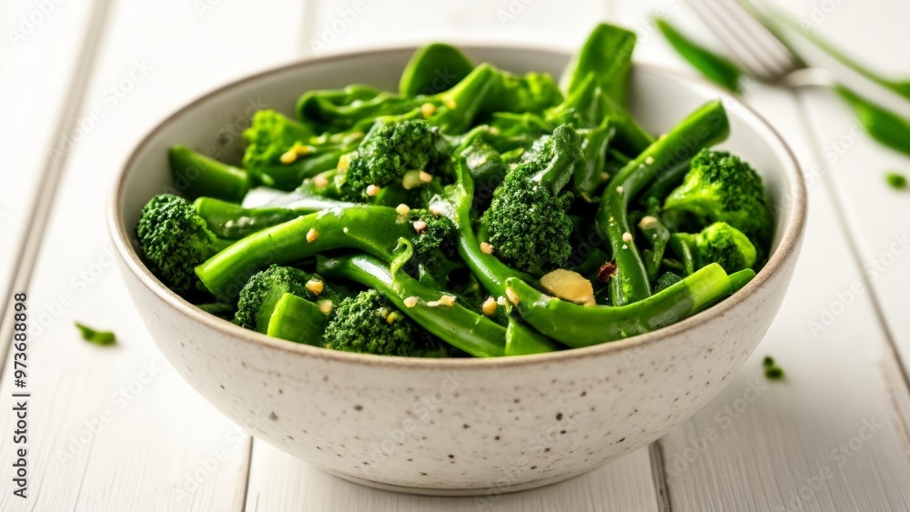 Fresh and vibrant green salad ready to be savored Fresh and vibrant green salad ready to be savored