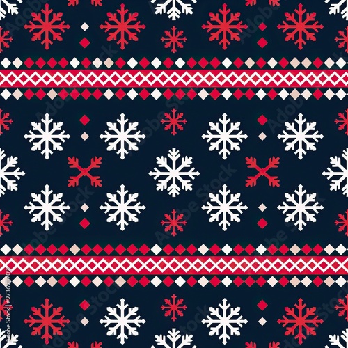 Ugly sweater Merry Christmas party ornament background seamless pattern