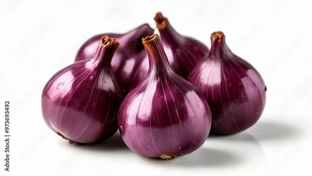 Fototapeta premium Purple onions fresh and vibrant ready for culinary adventures