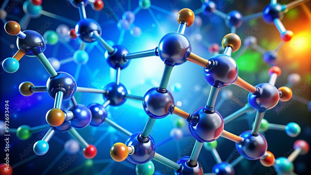 A 3D illustration of the octane molecular formula, C8H18, showcasing the arrangement of carbon and hydrogen atoms in A 3D illustration of the octane molecular formula, C8H18, showcasing the arrangement of carbon and hydrogen atoms in