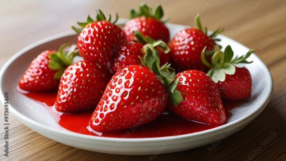 Fresh strawberries ripe and juicy ready to be savored Fresh strawberries ripe and juicy ready to be savored