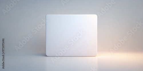 A blank white square with a subtle gradient effect, symbolizing the absence of visual content or creative freedom, photo