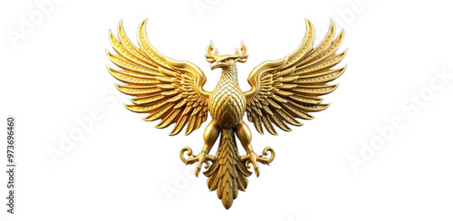 golden eagle with wings