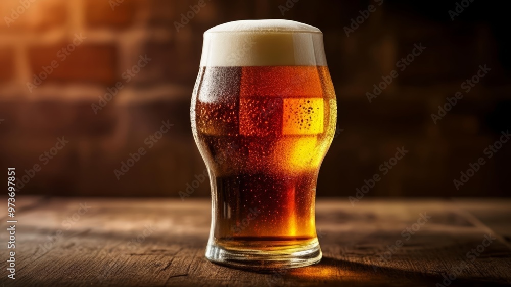 Refreshing pint of beer on tap Refreshing pint of beer on tap