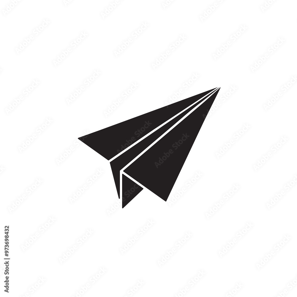 Paper airplane flat icon. simple flat black trendy style illustration for web and app..eps Paper airplane flat icon. simple flat black trendy style illustration for web and app..eps