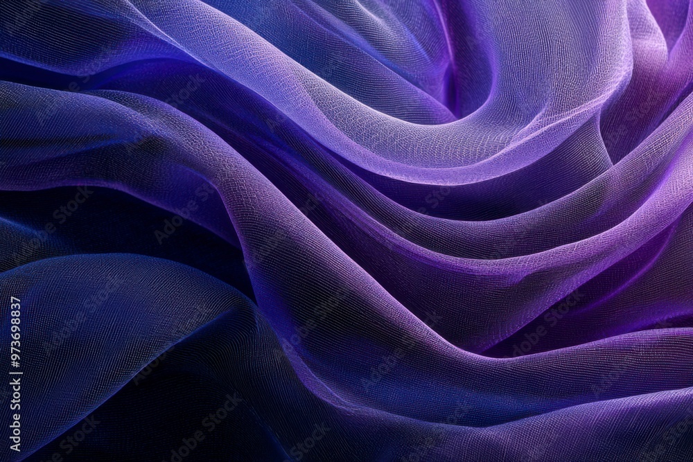 Obraz premium Abstract Draped Purple Fabric with a Fine Mesh Pattern