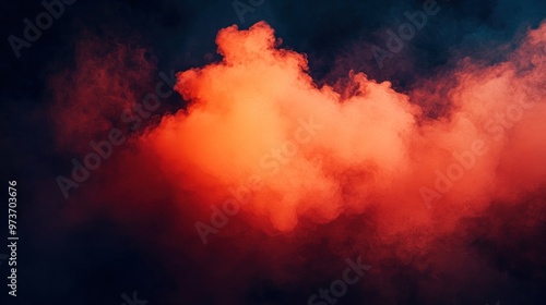Wallpaper Mural Abstract red and orange smoke against a black background. Torontodigital.ca