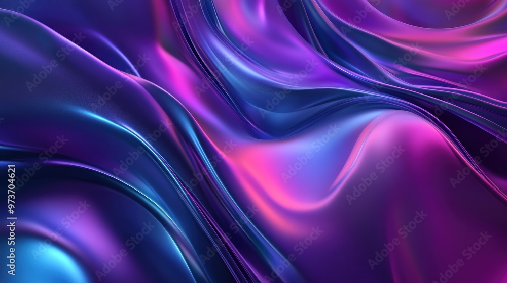 Abstract purple and blue gradient background with flowing lines. Abstract purple and blue gradient background with flowing lines.