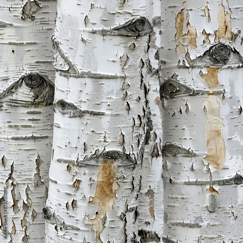 white birtch bark background horizontal  photo