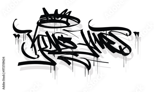 KING JAMES graffiti tag style design