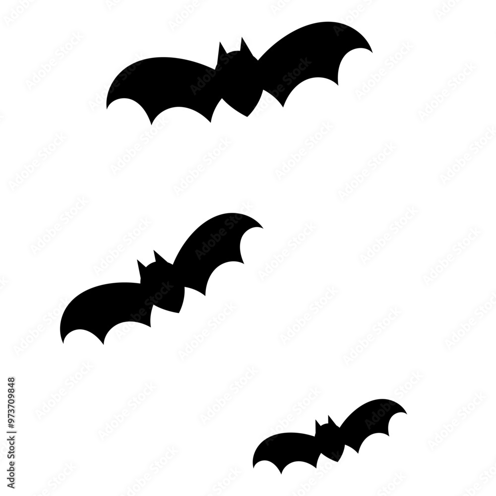 Fototapeta premium 羽ばたくコウモリのイラスト素材