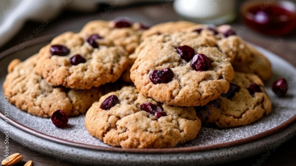 Deliciously baked cookies with a touch of cherry sweetness Deliciously baked cookies with a touch of cherry sweetness