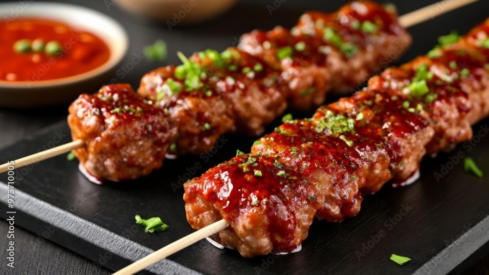 Tantalizing skewers ready to be savored Tantalizing skewers ready to be savored