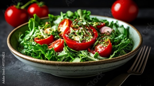 Wallpaper Mural  Fresh summer salad ready to be savored Torontodigital.ca