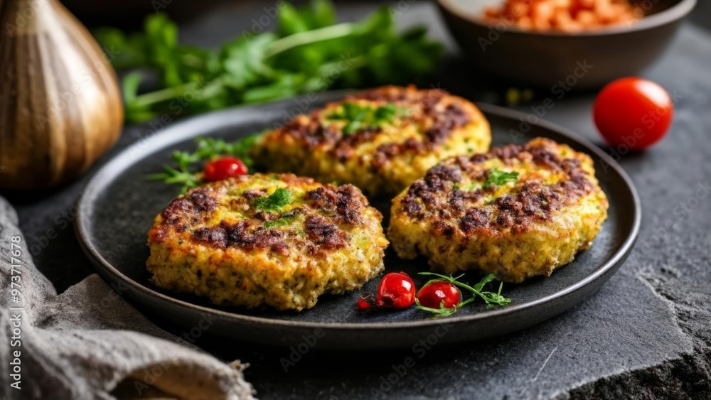 Deliciously seasoned patties ready to be savored Deliciously seasoned patties ready to be savored