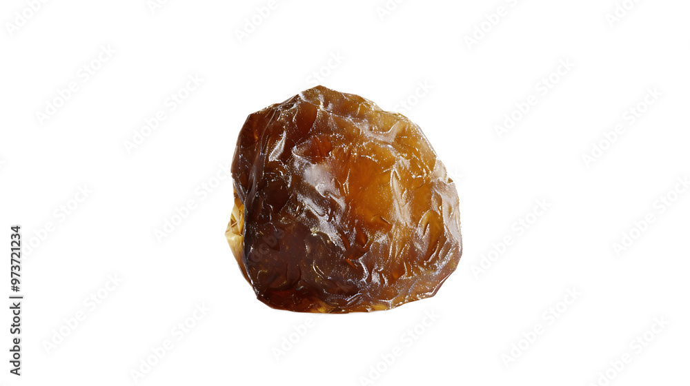A single dried sultana with a transparent background. A single dried sultana with a transparent background.