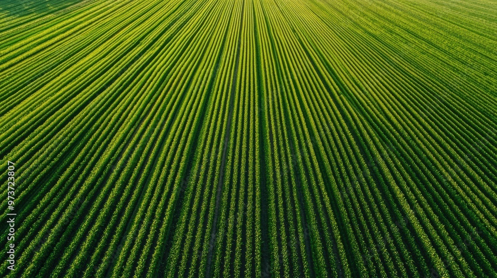 Endless Green Fields Stretching Towards the Horizon Scenic Organic Agriculture Landscape Endless Green Fields Stretching Towards the Horizon Scenic Organic Agriculture Landscape