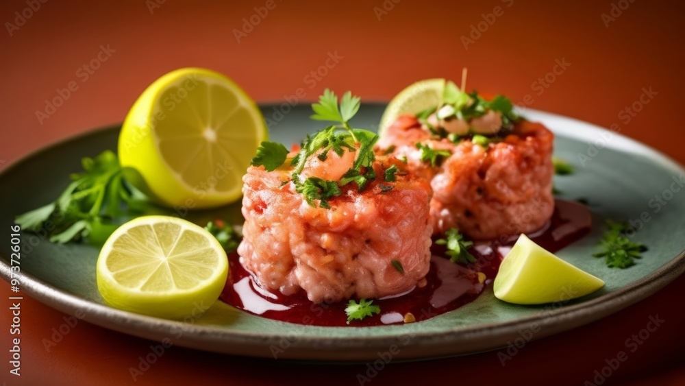 Fresh and flavorful seafood dish ready to be savored Fresh and flavorful seafood dish ready to be savored