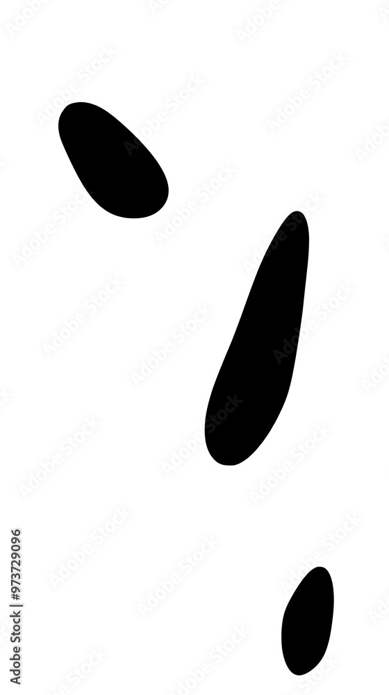 Abstract black shapes on a white background create a minimalist design perfect for modern art or creative projects. Generative AI Abstract black shapes on a white background create a minimalist design perfect for modern art or creative projects. Generative AI