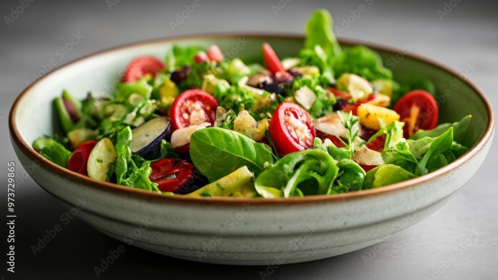 Fresh and vibrant salad ready to be enjoyed Fresh and vibrant salad ready to be enjoyed