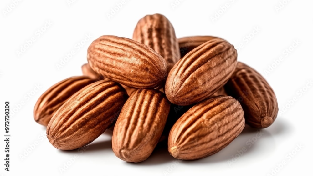 Deliciously roasted almonds ready to enjoy Deliciously roasted almonds ready to enjoy