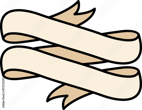 Heraldic Paper Roll Illustration