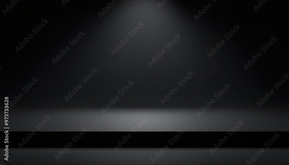 Black platform with spotlight Black platform with spotlight