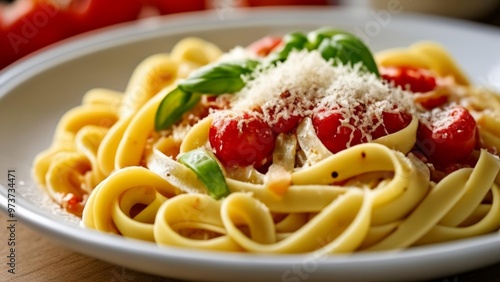  Delicious pasta dish with fresh tomatoes and basil