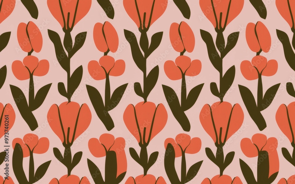 Floral pattern background. Seamless pattern with stylized flowers on a pink background. Perfect for fabric, wallpaper, and decorative projects. Floral pattern background. Seamless pattern with stylized flowers on a pink background. Perfect for fabric, wallpaper, and decorative projects.
