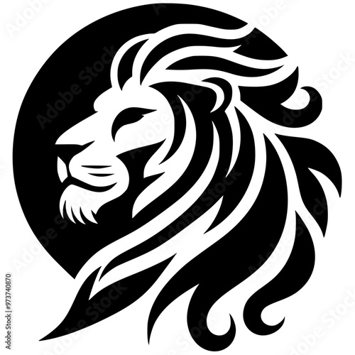 Wallpaper Mural Lion face silhouette Torontodigital.ca