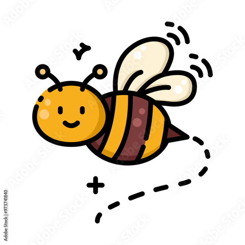 Honeybee icon vector illustration.