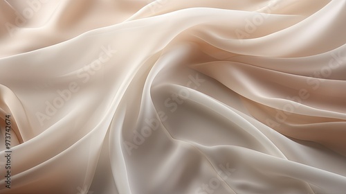 Soft, creamy fabric folds.