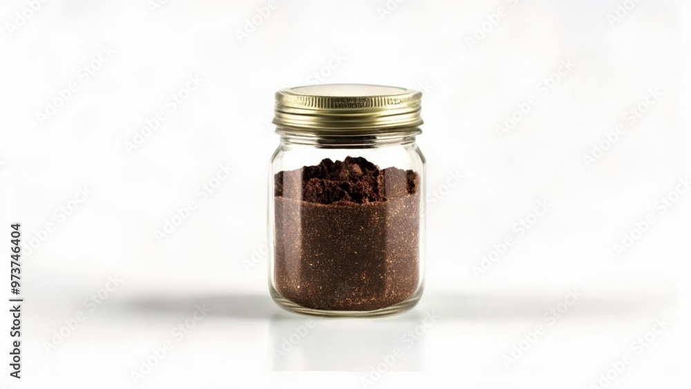 A jar of rich dark soil ready for planting A jar of rich dark soil ready for planting