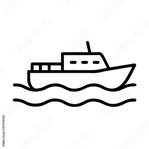 Rescue Boat Silhouette Icon Transparent Background Clipart