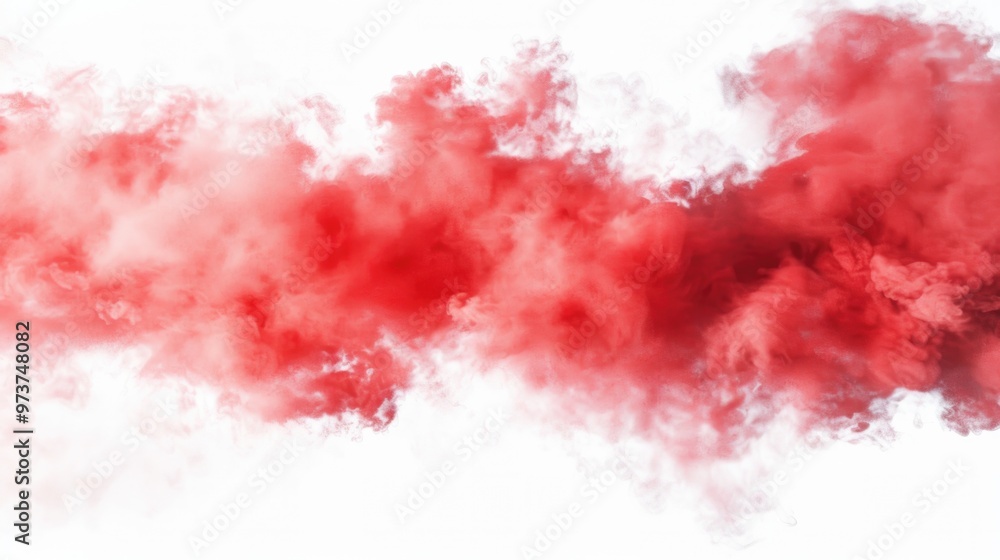 Fototapeta premium Abstract red fog or smoke isolated on white for artistic backgrounds.