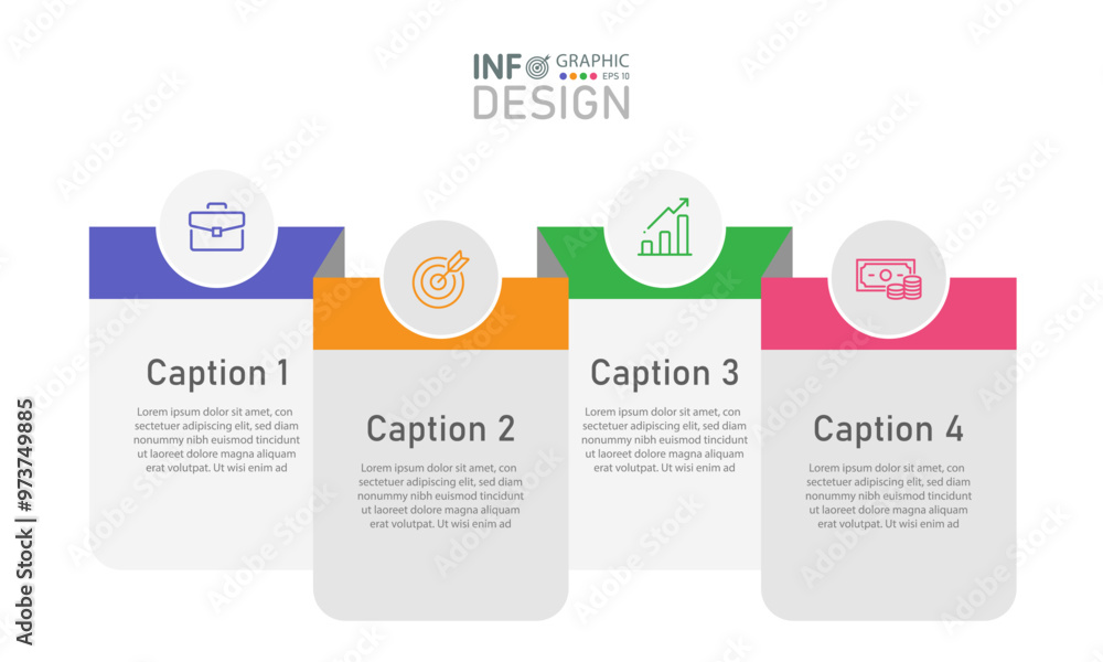 custom made wallpaper toronto digitaldesign presentation vector infographic format 4 step process presentation flow chart data graph