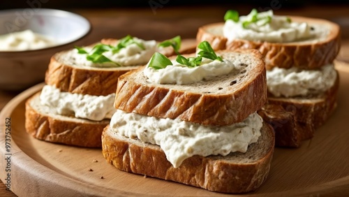  Deliciously simple appetizer bread and cream cheese with a touch of freshness