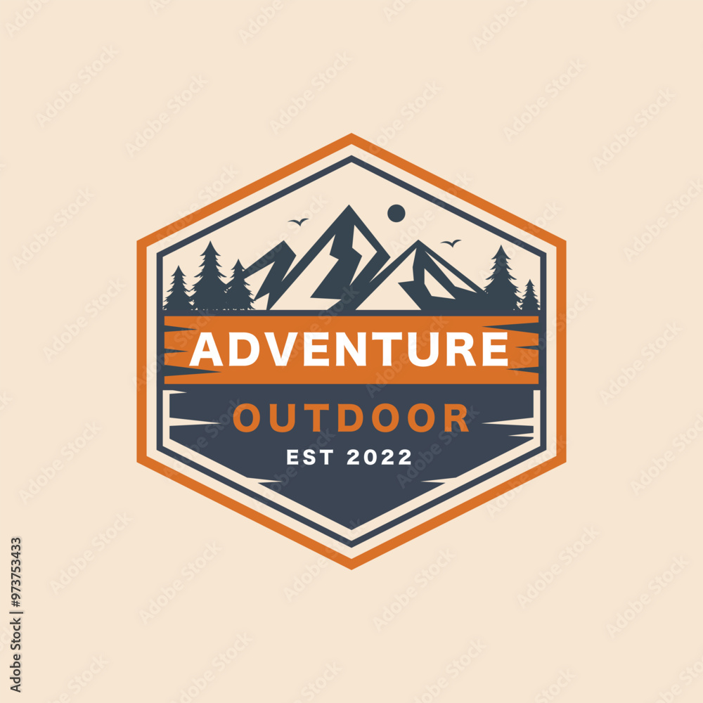 Modern Adventure Outdoor Logo Design Modern Adventure Outdoor Logo Design