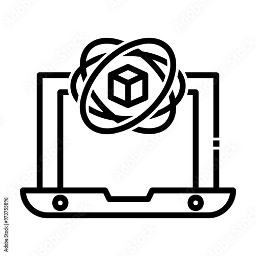 simulation Line Icon
