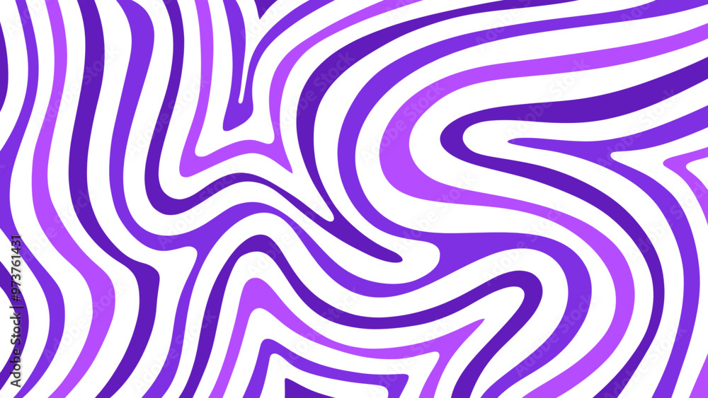 Fototapeta premium Purple and white background with waves seamless pattern