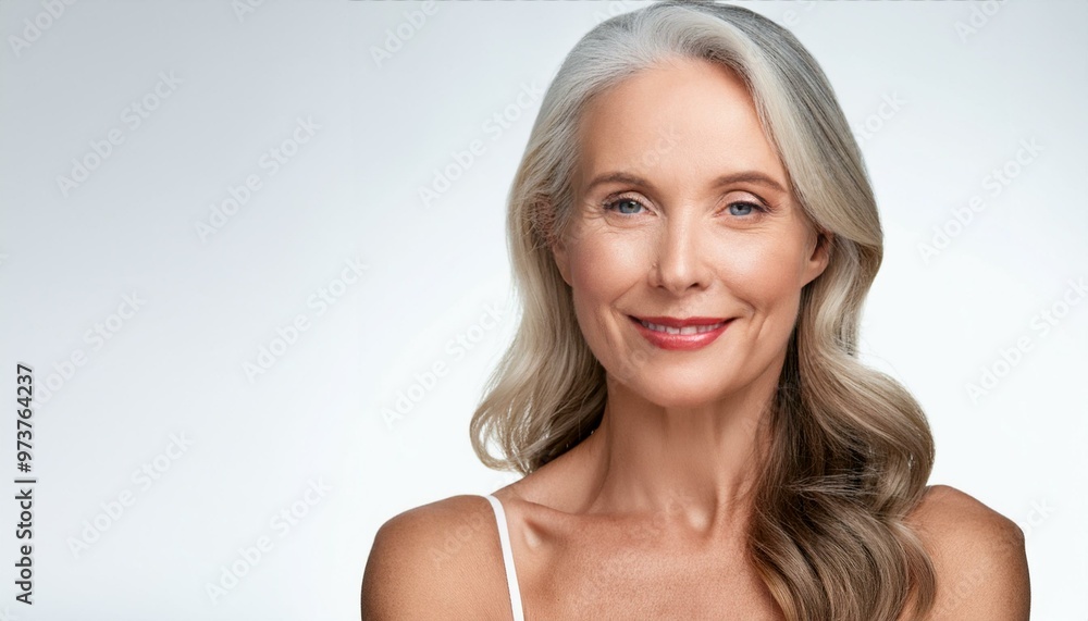 A beautiful woman with a flawless radiant skin. Close-up headshot A beautiful woman with a flawless radiant skin. Close-up headshot