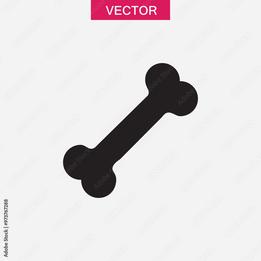 Bone vector flat black simple trendy style illustration for web and app..eps Bone vector flat black simple trendy style illustration for web and app..eps