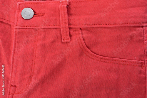 jeans with red pocket