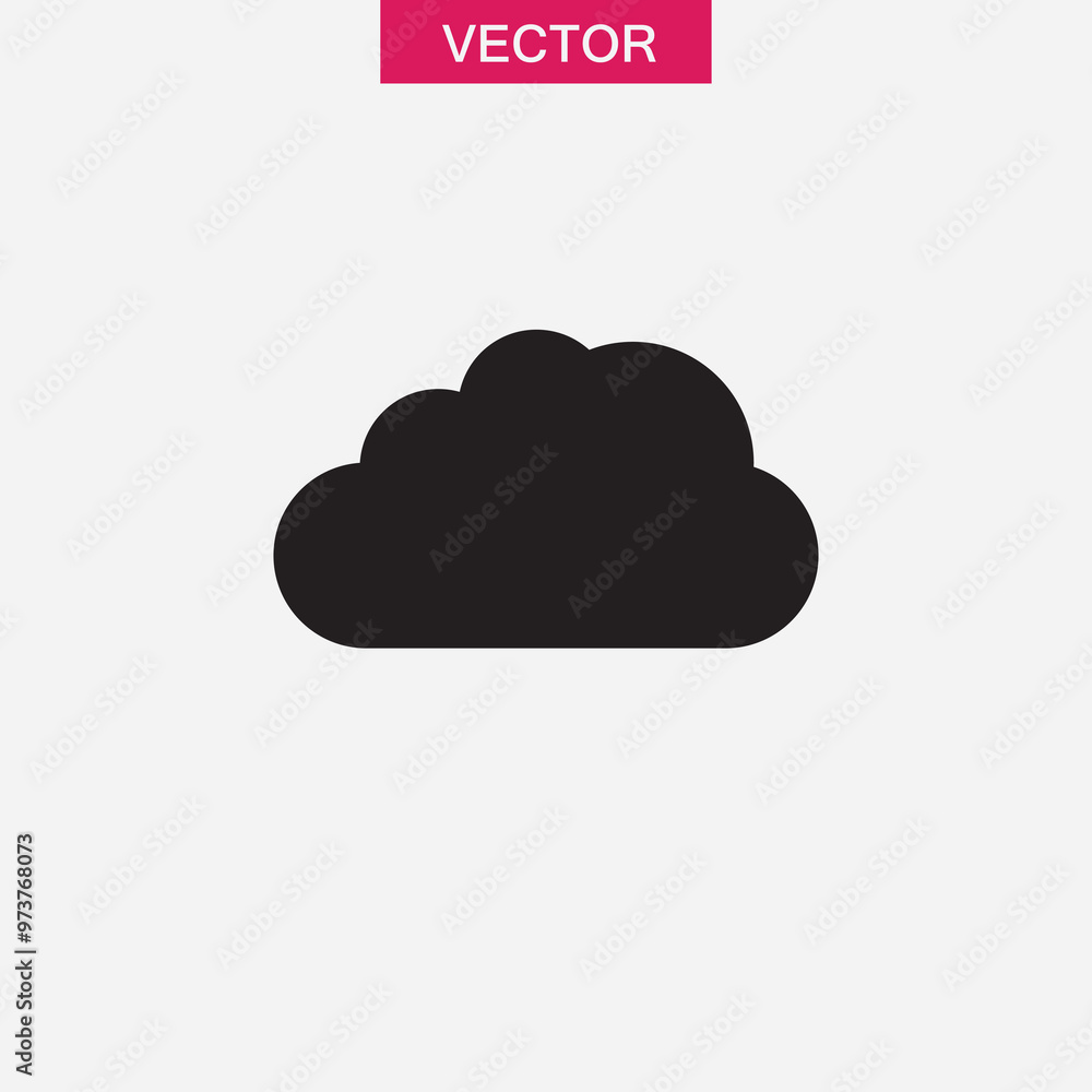 Cloud icon. vector flat black simple illustration for web and app..eps Cloud icon. vector flat black simple illustration for web and app..eps