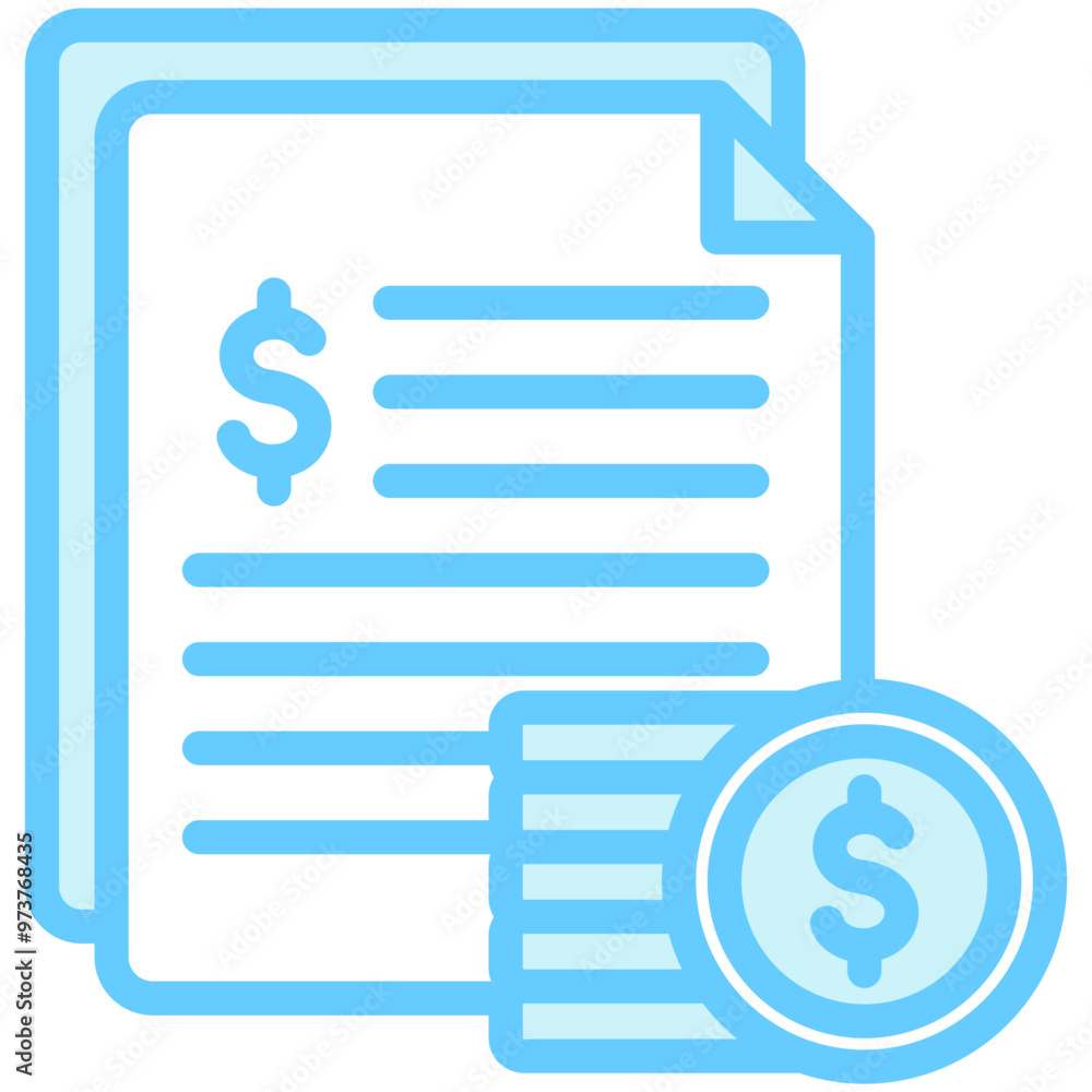 Budget dual tone blue color icon. related to education, business, economy, financial theme. best for UI, UX, app and web development. Budget dual tone blue color icon. related to education, business, economy, financial theme. best for UI, UX, app and web development.