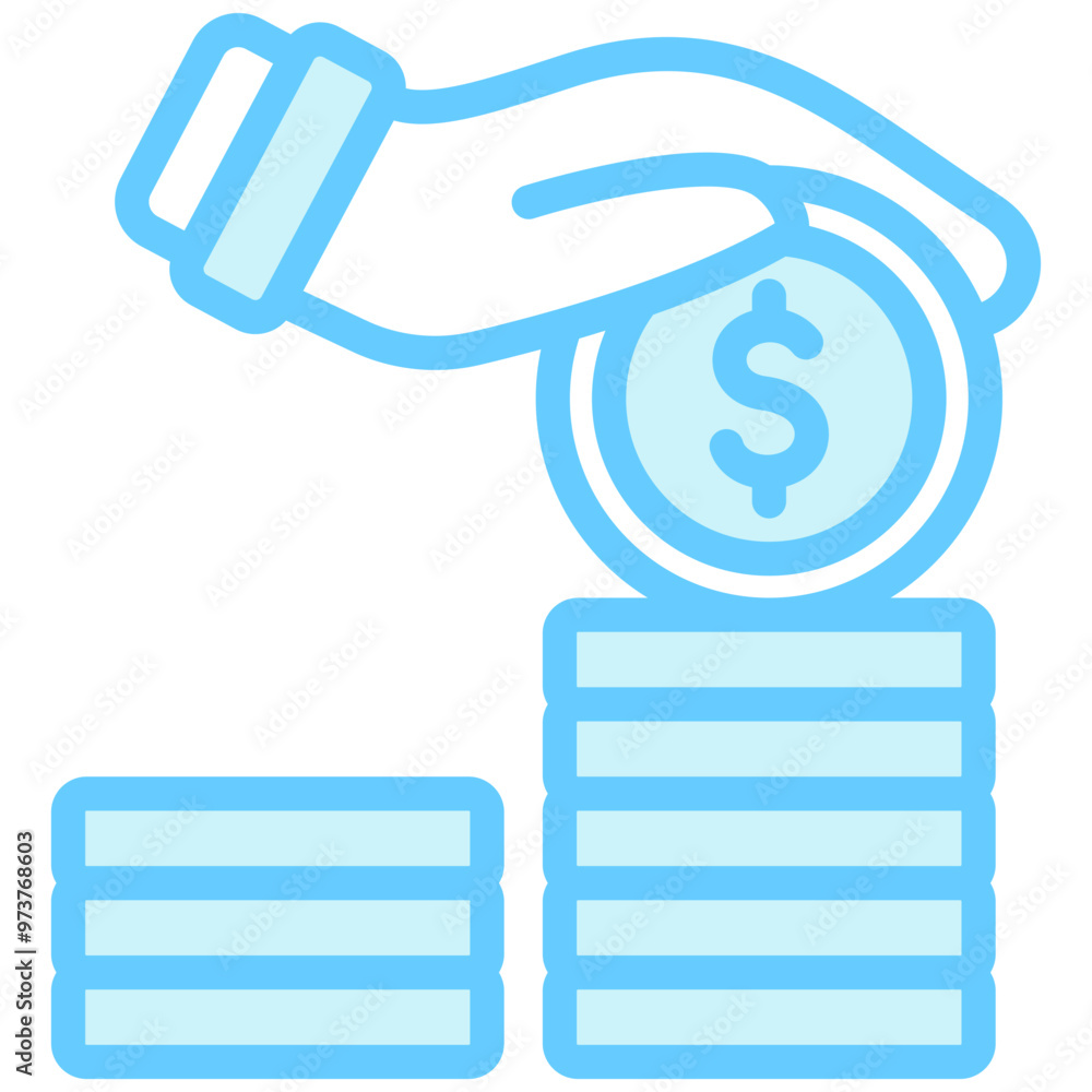 Fund dual tone blue color icon. related to education, business, economy, financial theme. best for UI, UX, app and web development. Fund dual tone blue color icon. related to education, business, economy, financial theme. best for UI, UX, app and web development.