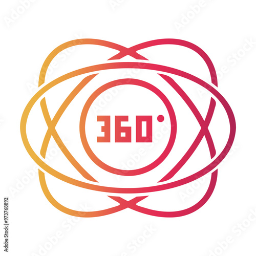 360 degree Line Gradient Icon