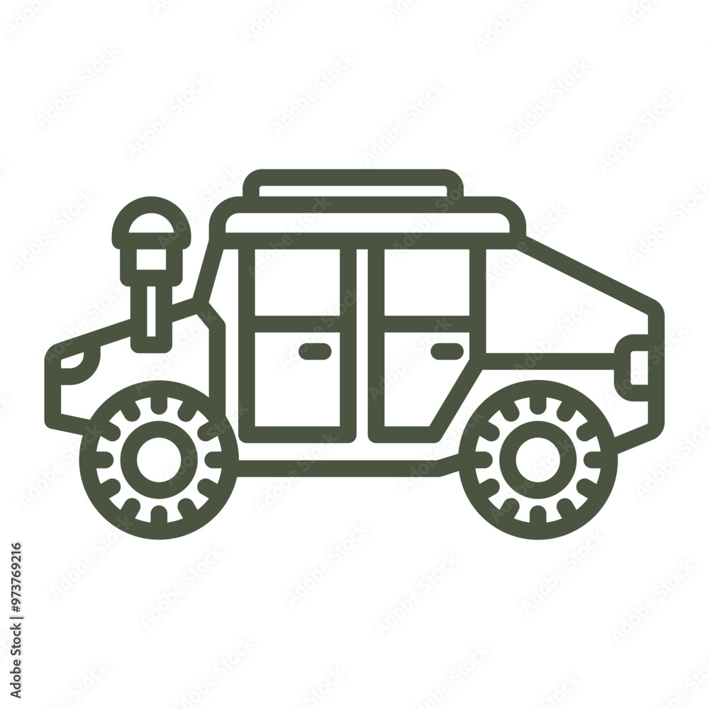 Fototapeta premium jeep military icon
