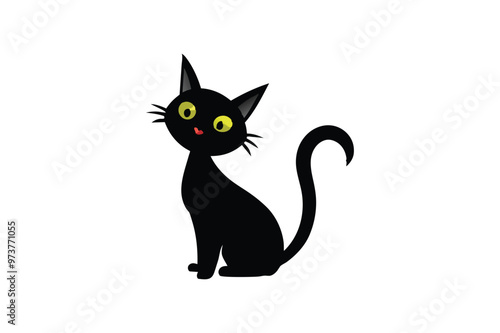 Cute Cat  vector art illustration photo