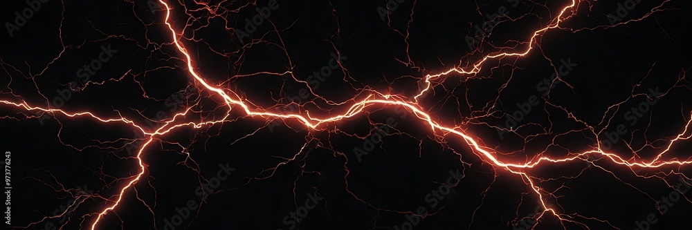 Red lightning on black background, lighting bolt on solid dark night wallpaper, graphical design Red lightning on black background, lighting bolt on solid dark night wallpaper, graphical design